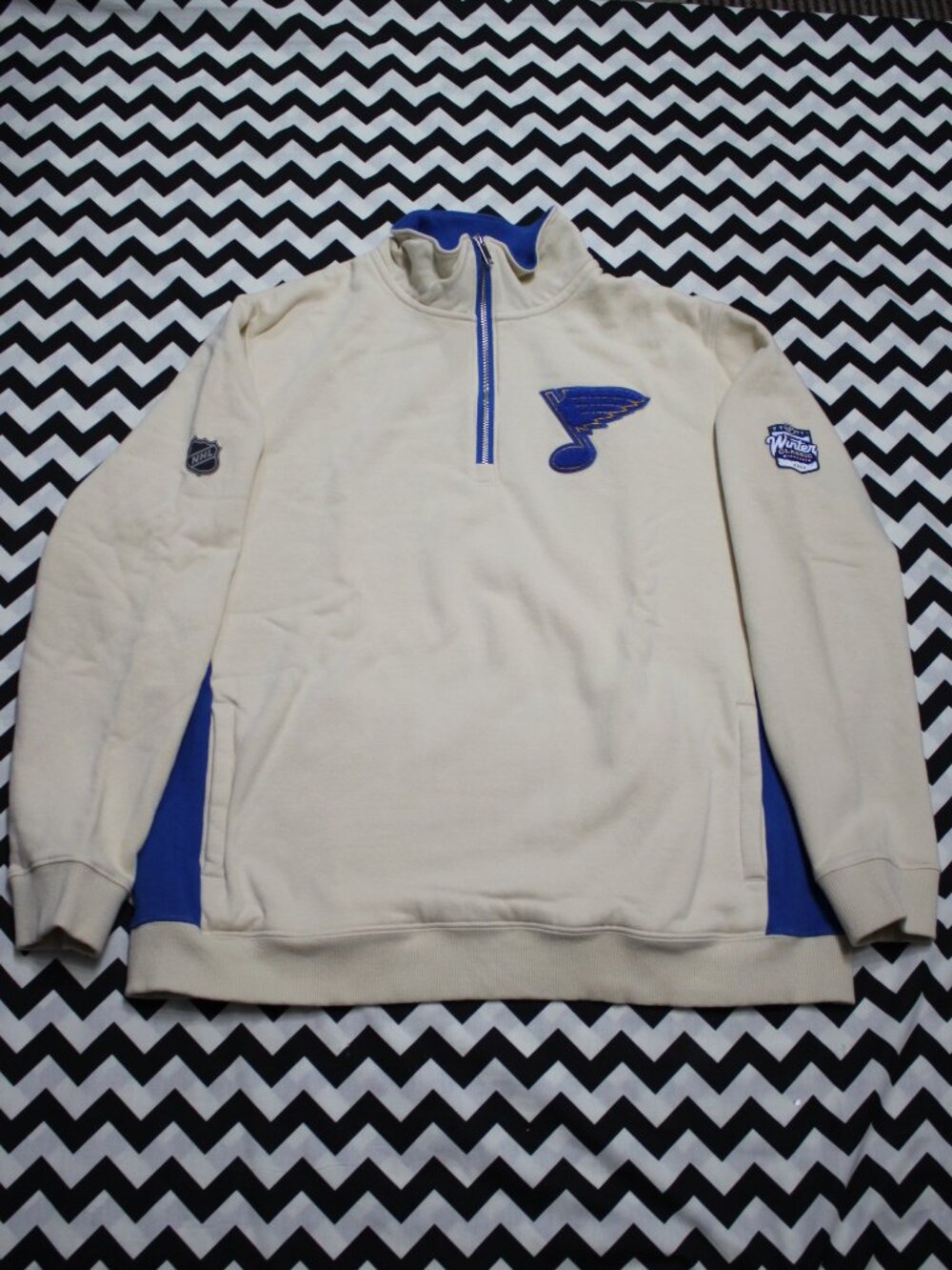 Fanatics NHL St. Louis Blues 2022 Winter Classic Bench-Wear Zip Sweatshirt - 2XL